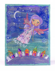 Christmas Angel Mixed Media Canvas